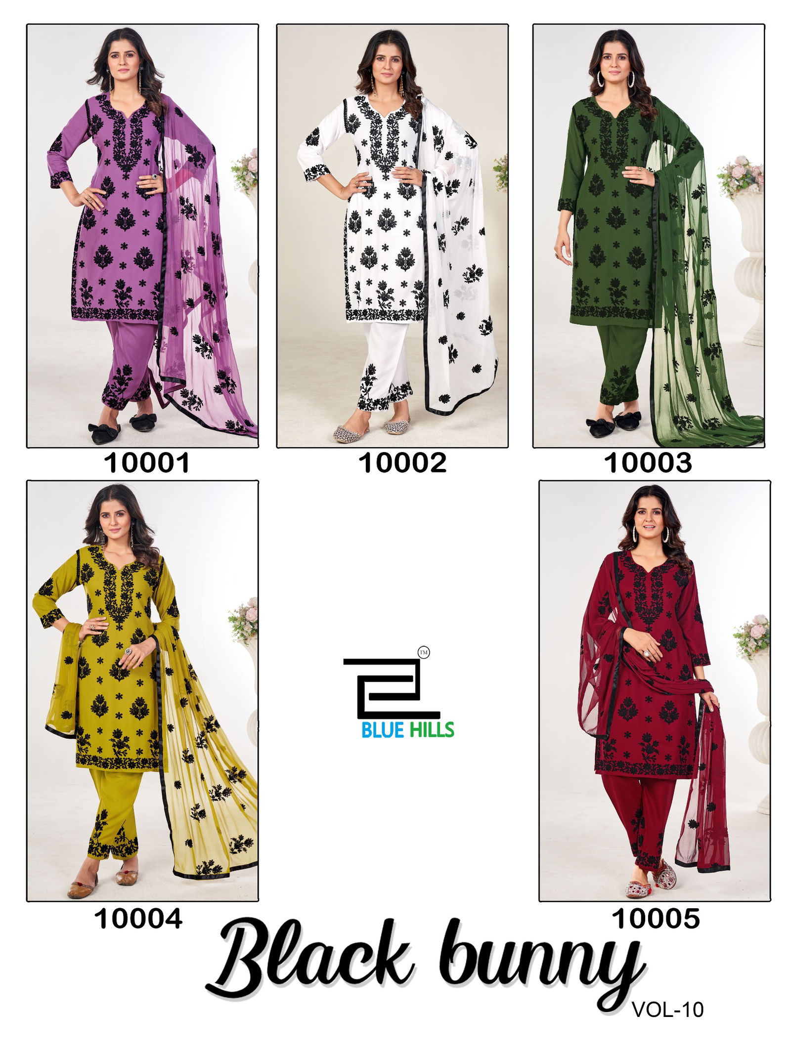 Black Bunny Vol 10 By Blue Hills Kurti With Bottom Dupatta Wholesale Shop In Surat
